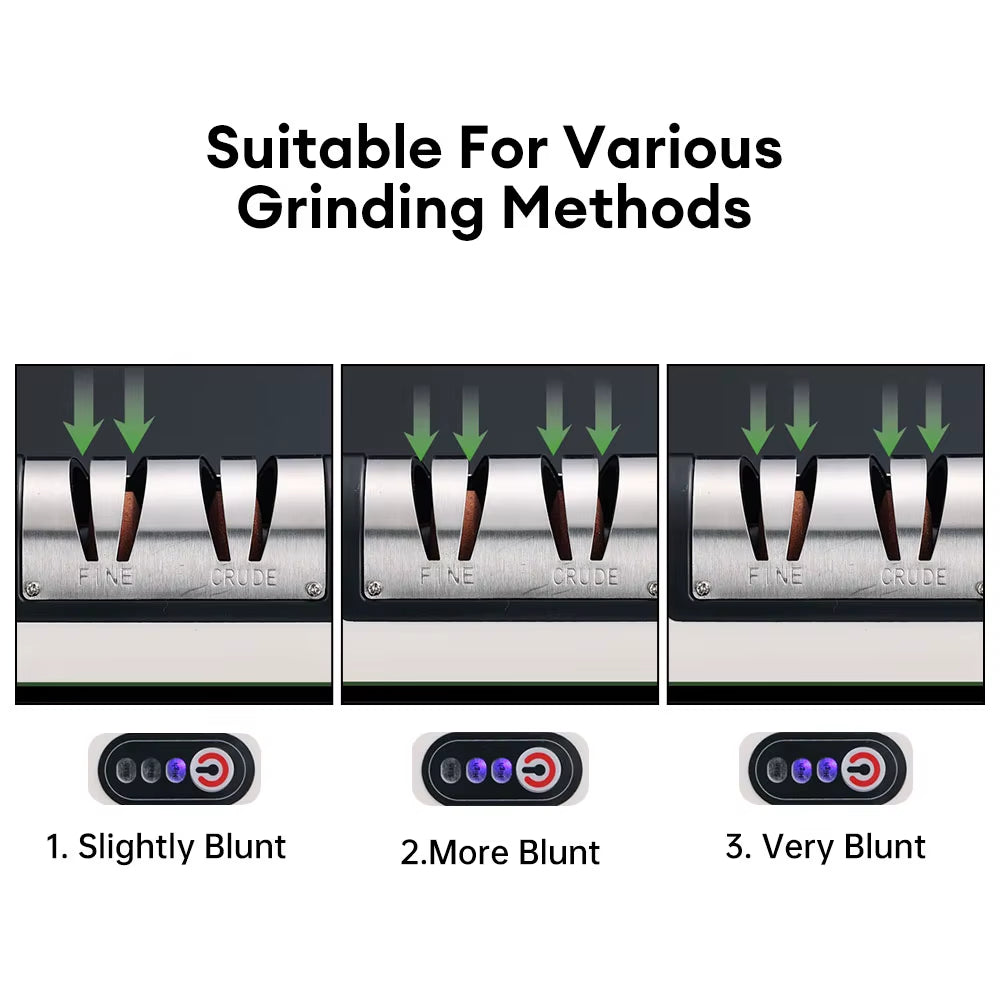 Sharppro™ USB Rechargeable Electric Knife Sharpener – Fast & Adjustable Sharpener for Knives, Scissors, and Grinders