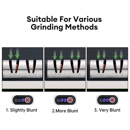 Sharppro™ USB Rechargeable Electric Knife Sharpener – Fast & Adjustable Sharpener for Knives, Scissors, and Grinders