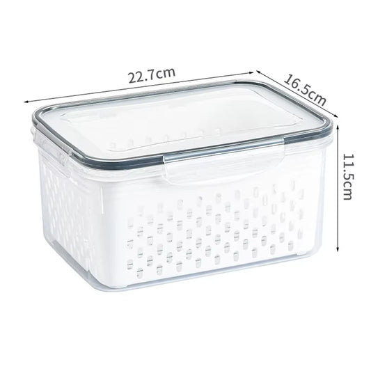 3-Pack Fridge Storage Containers – Keep Your Produce Crisp, Clean, and Organized