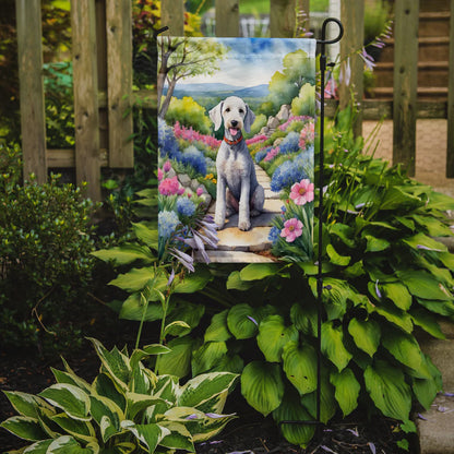 Bedlington Terrier Spring Garden Garden Flag