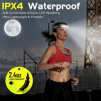 USB Rechargeable Sensor Headlamp – 5-Mode Hands-Free LED Power for Outdoor Adventures