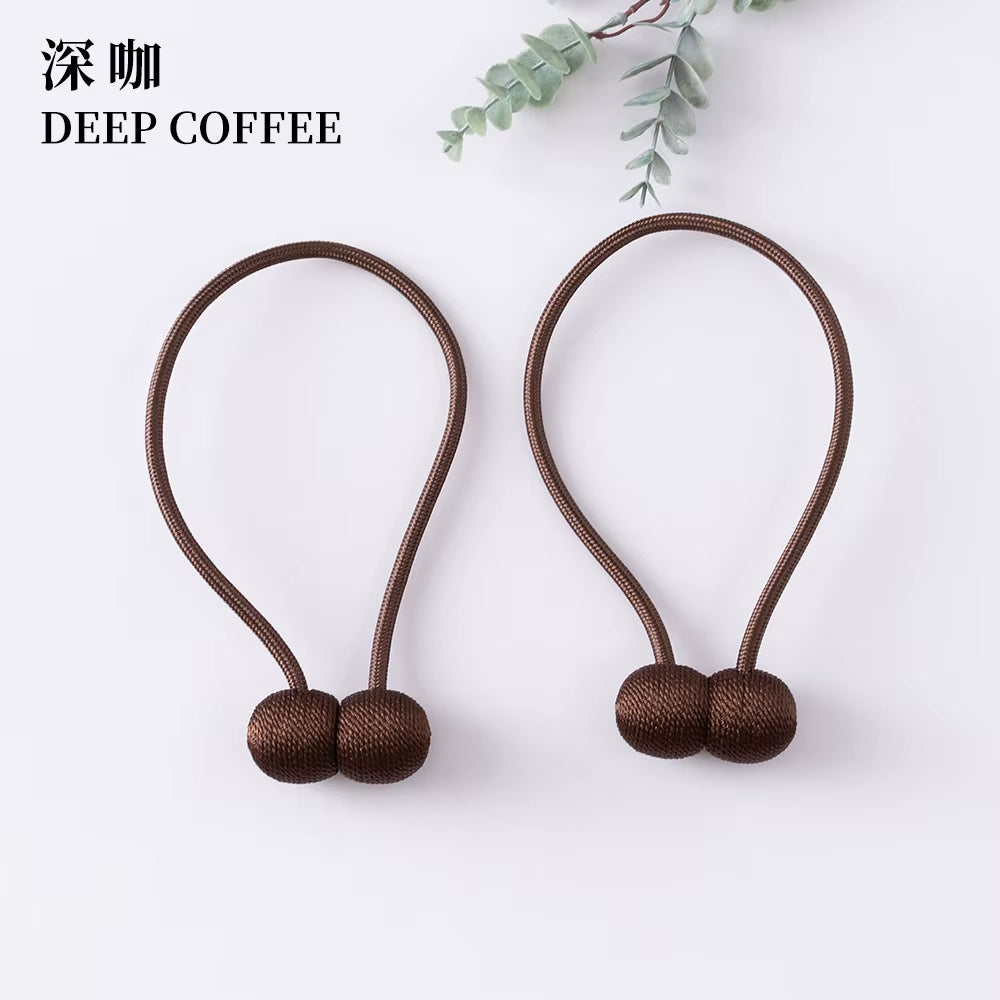 Elegant Magnetic Curtain Tiebacks – 2-Pack Decorative Polyester Buckle Clips for Effortless Style and Hold