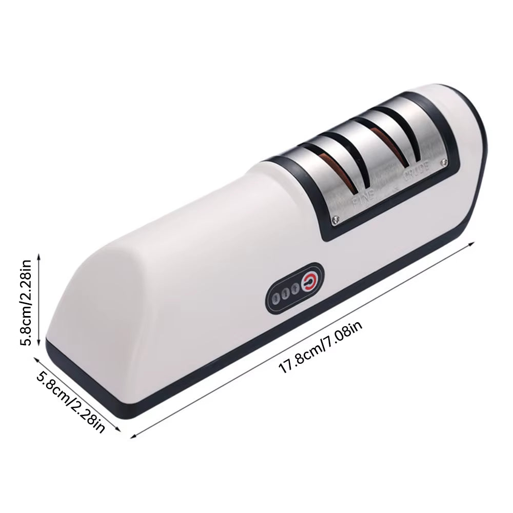 Sharppro™ USB Rechargeable Electric Knife Sharpener – Fast & Adjustable Sharpener for Knives, Scissors, and Grinders